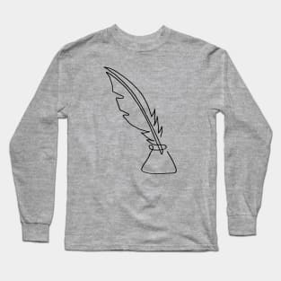 One line feather Long Sleeve T-Shirt